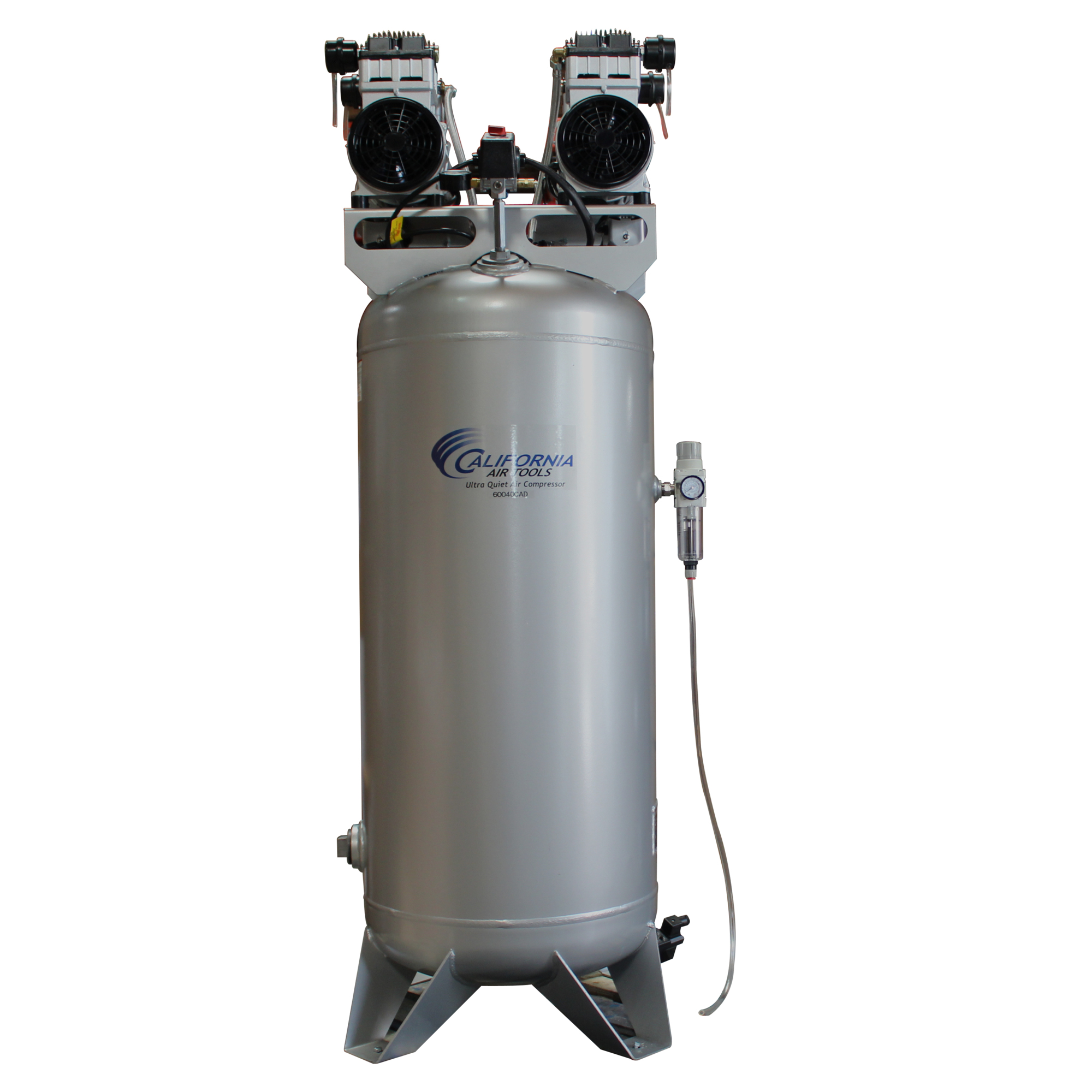 California Air Tools, 60 Gal 4 Hp Air Compressor Automatic Drain, Horsepower 4 HP, Air Tank Size 60 Gal, Volts 220 Model# 60040CAD